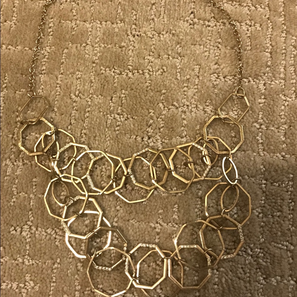 Gold statement necklace